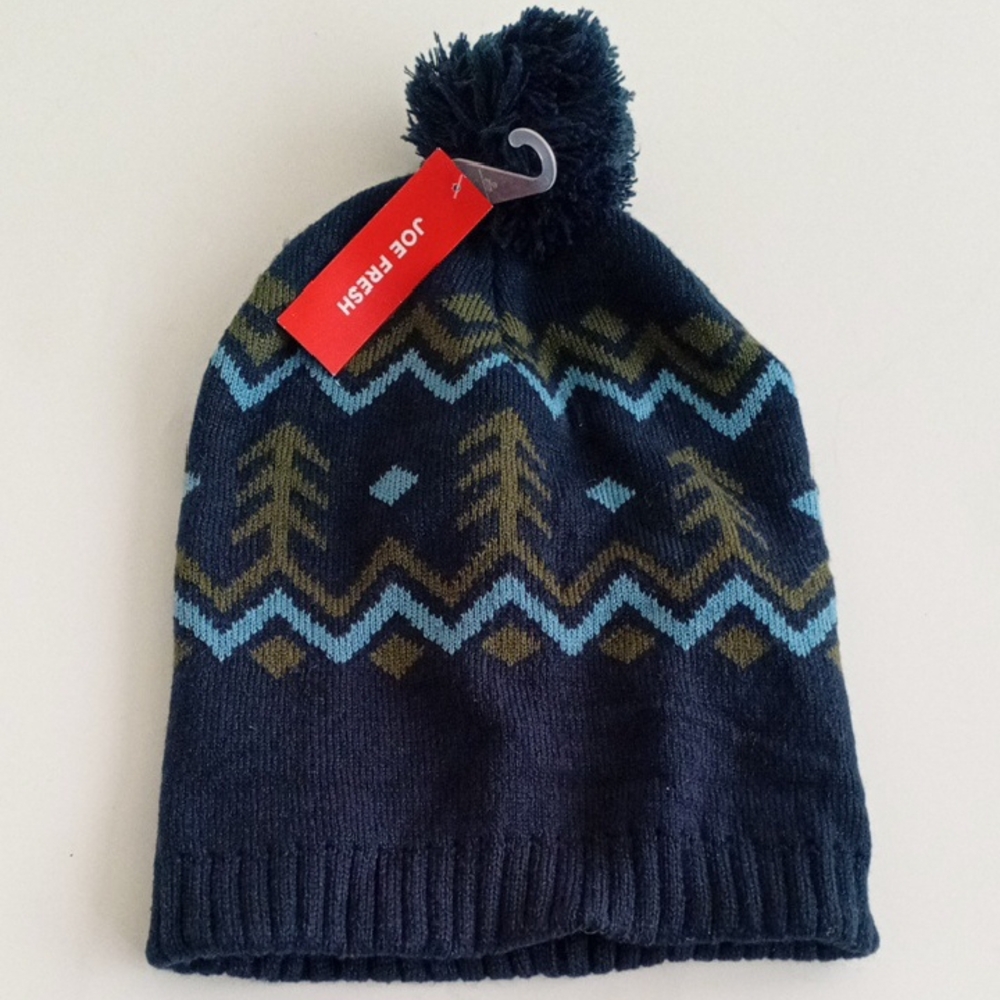 Joe Fresh Kids' Blue and Green Knit Beanie